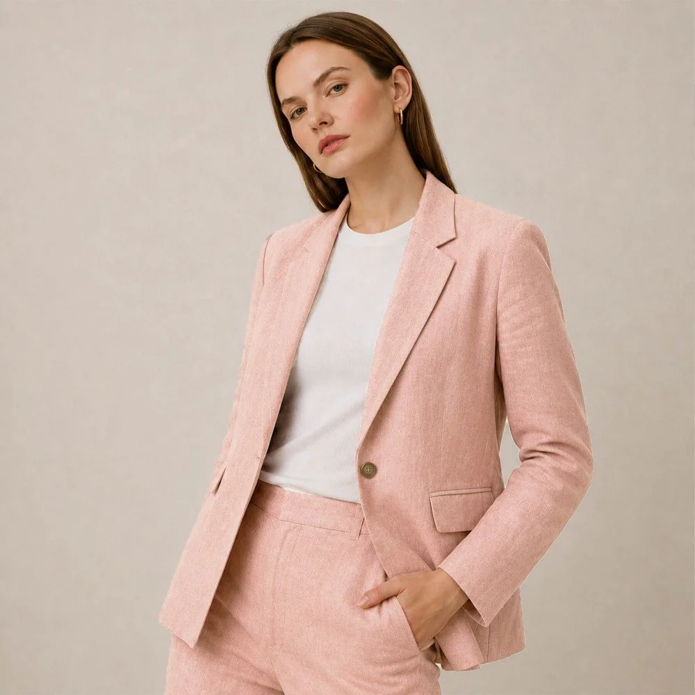 Tessuto Lino Enzymwashed Nude Rosa, 145 cm Tessuto Lino (Enzymwashed) Nude Rosa - (Tessuto Di Lino Enzyme Washed )