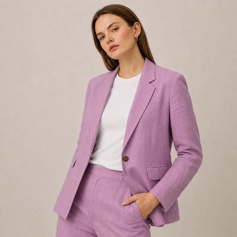 Tissu Lin Enzymwashed Lilas Vieux, 240 g/m² Tissu Lin (Enzymwashed) Lilas Vieux - (Tissu Lin Lavé Enzymwashed)