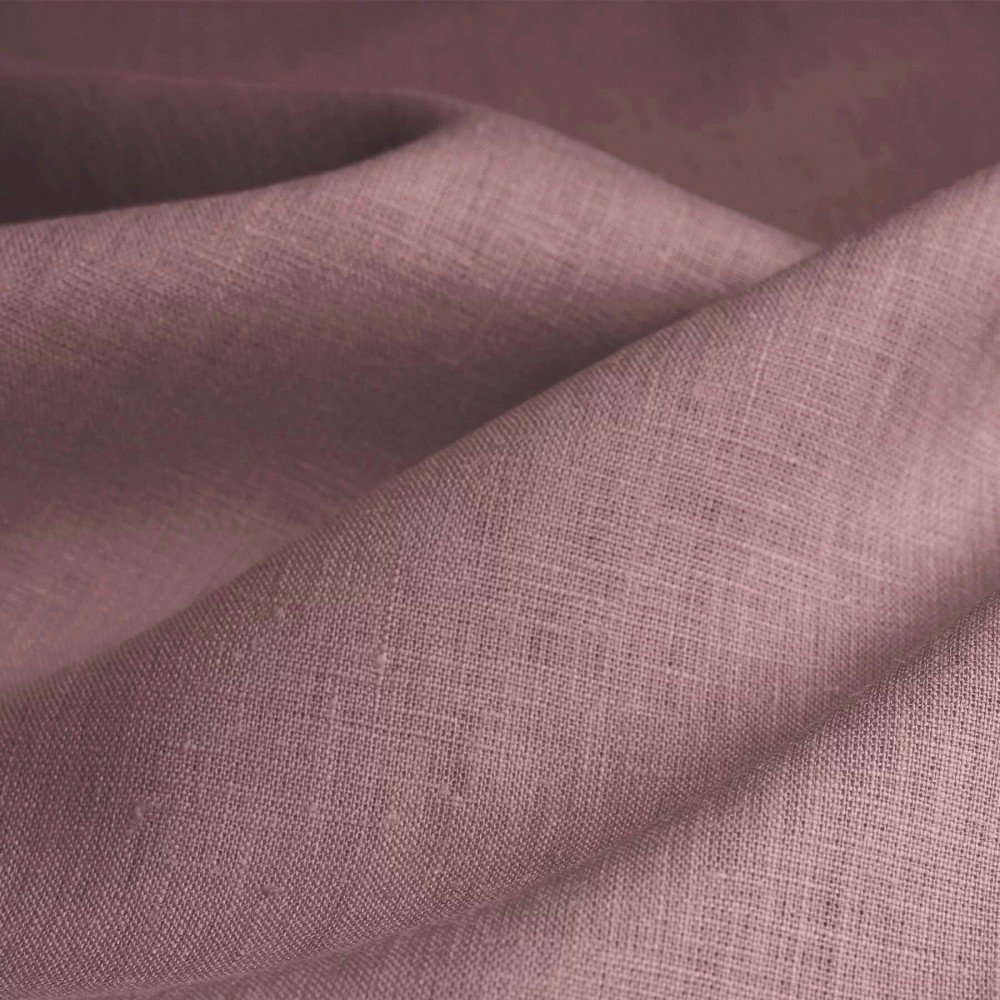 Linen Fabric (Enzymwashed) Old Mauve