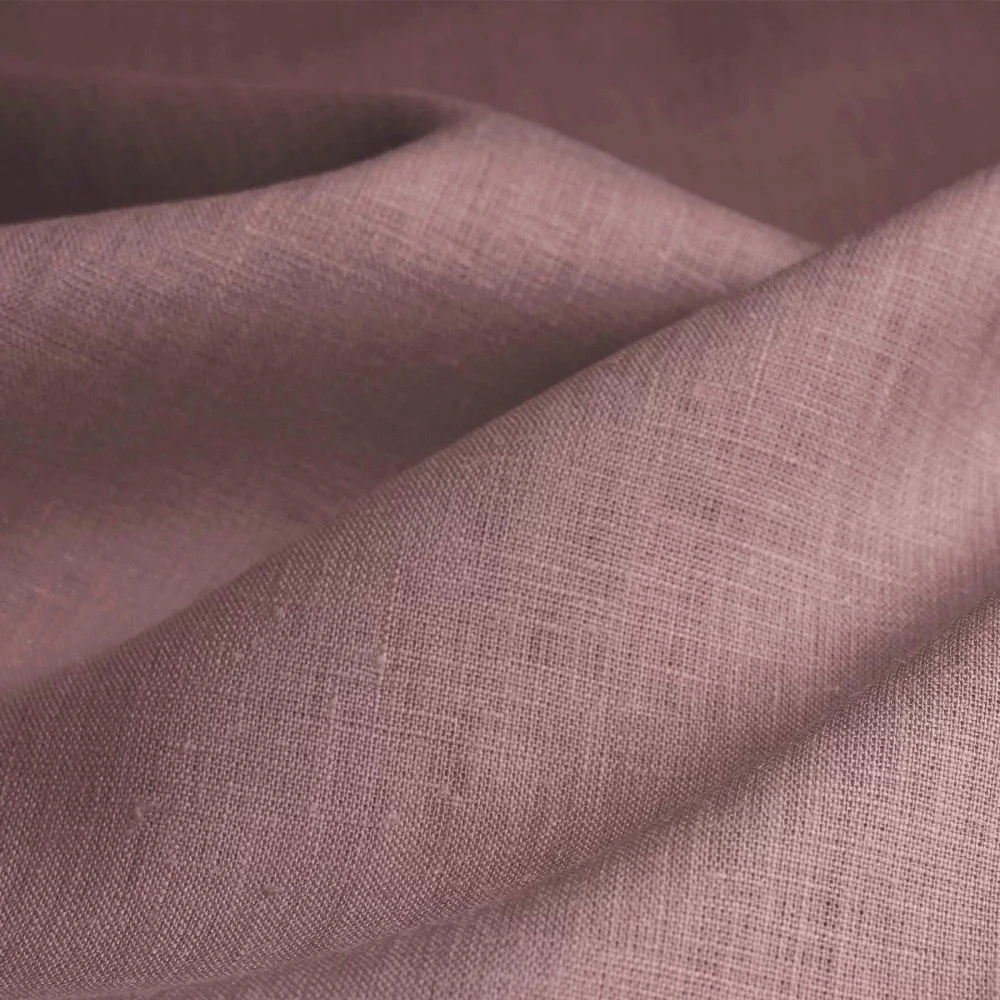 Linen Fabric (Enzymwashed) Old Mauve
