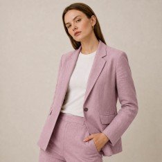 Tissu Lin (Enzymwashed) Vieux Rose Tissu Lin (Enzymwashed) Vieux Rose