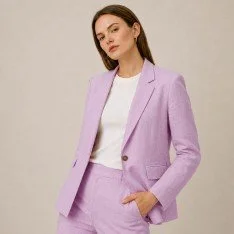 Linnen Stof (Enzymwashed) Pastel Lila Linnen Stof (Enzymwashed) Pastel Lila