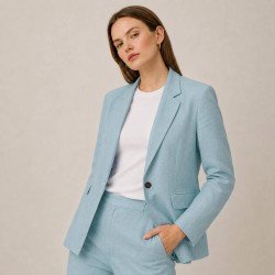 Linen Fabric (Enzymwashed) Sea Green