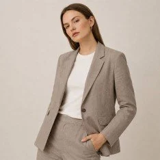 Linnen Stof (Enzymwashed) Taupe Linnen Stof (Enzymwashed) Taupe
