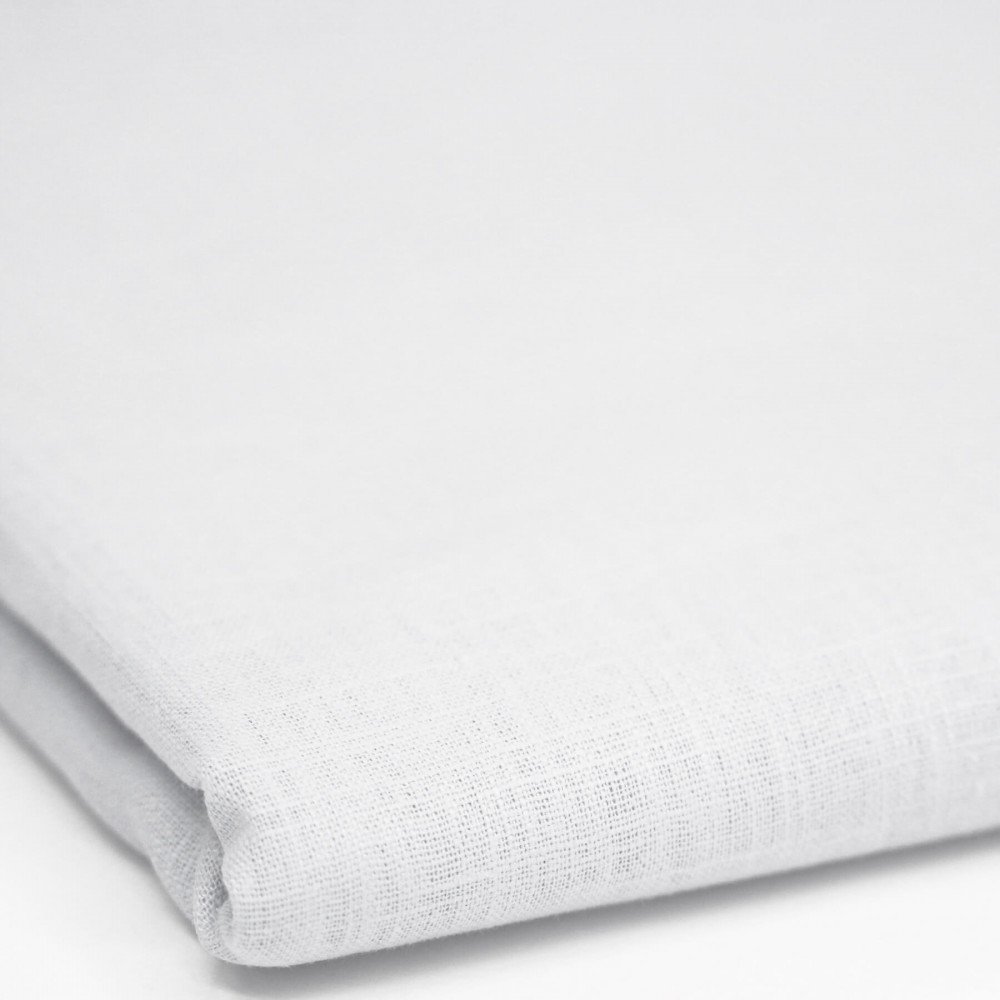 Tissu Lin (Enzymwashed) Coupon De 2 Mètres Blanc