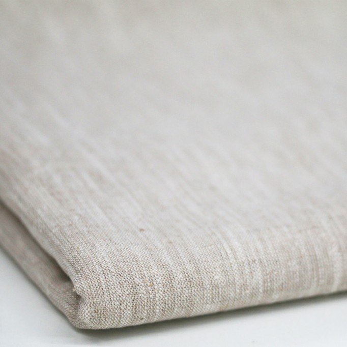 Leinenstoff 2 Meter Reststücke Natürliche Farbe Melange - (Stoffe Günstig)
