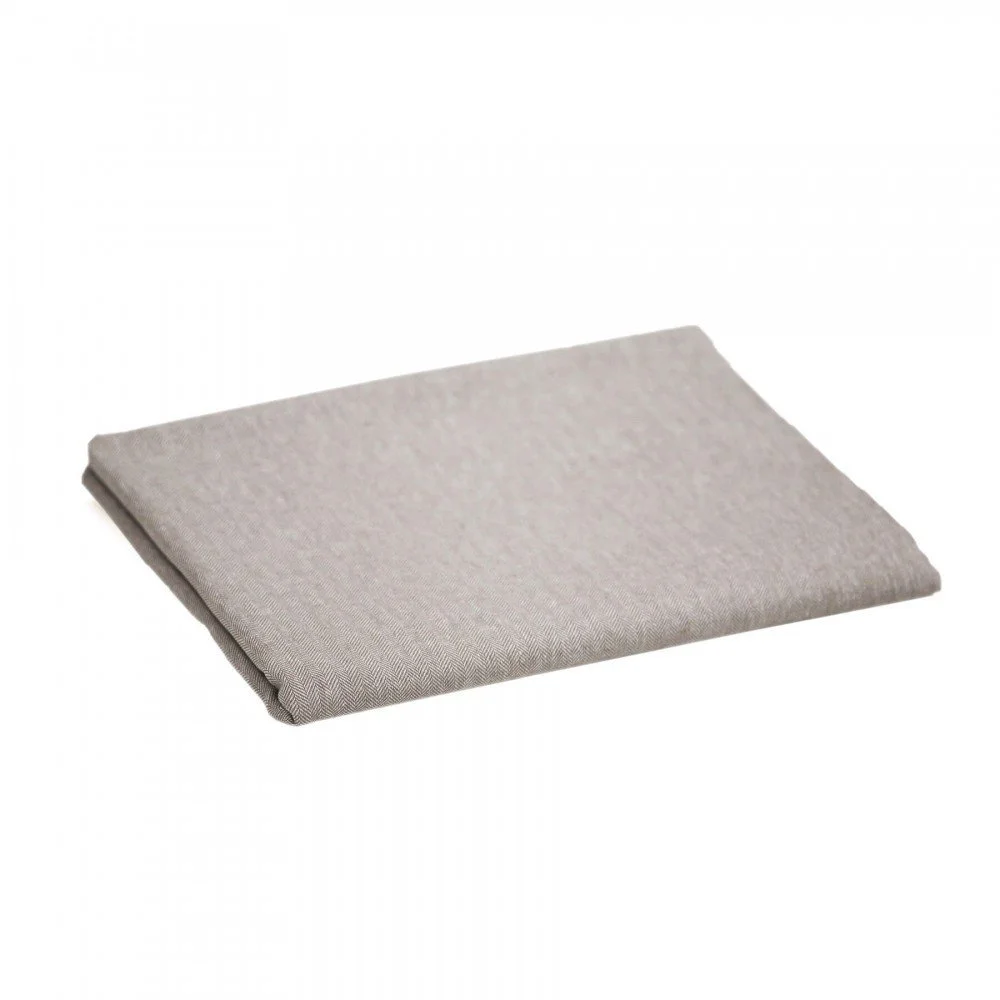 Linnen Visgraat Stof Coupon 2 Meter Taupe Linnen Visgraat Stof Coupon 2 Meter Taupe