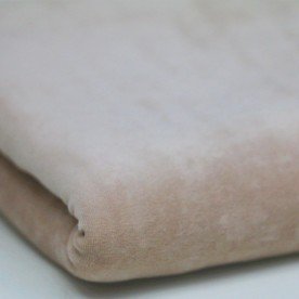Tissu Nicky Velour Coupon 2 Mètres Beige Foncé