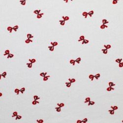 Tissu Jersey Pointoille (Mini) - Nœud Papillon Rouge Foncé