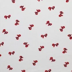 Tissu Jersey Pointoille (Mini) - Nœud Papillon Rouge Foncé