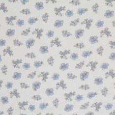 Pointelle Cotton Jersey Fabric (Mini) - Forget Me Not Flower