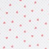 Tissu Jersey Pointoille (Mini) - Cœurs
