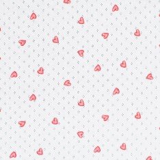 Pointelle Cotton Jersey Fabric (Mini) - Hearts