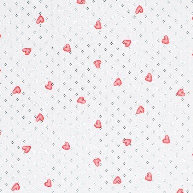 Pointelle Cotton Jersey Fabric (Mini) - Hearts Pointelle Cotton Jersey Fabric (Mini) - Hearts