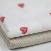 Tissu Jersey Pointoille (Mini) Cœurs en 100% Coton Tissu Jersey Pointoille (Mini) - Cœurs - (Tissus Jersey)