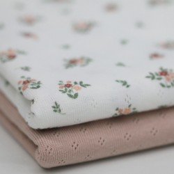 Tissu Jersey Pointoille (Mini) - Petite Fleur
