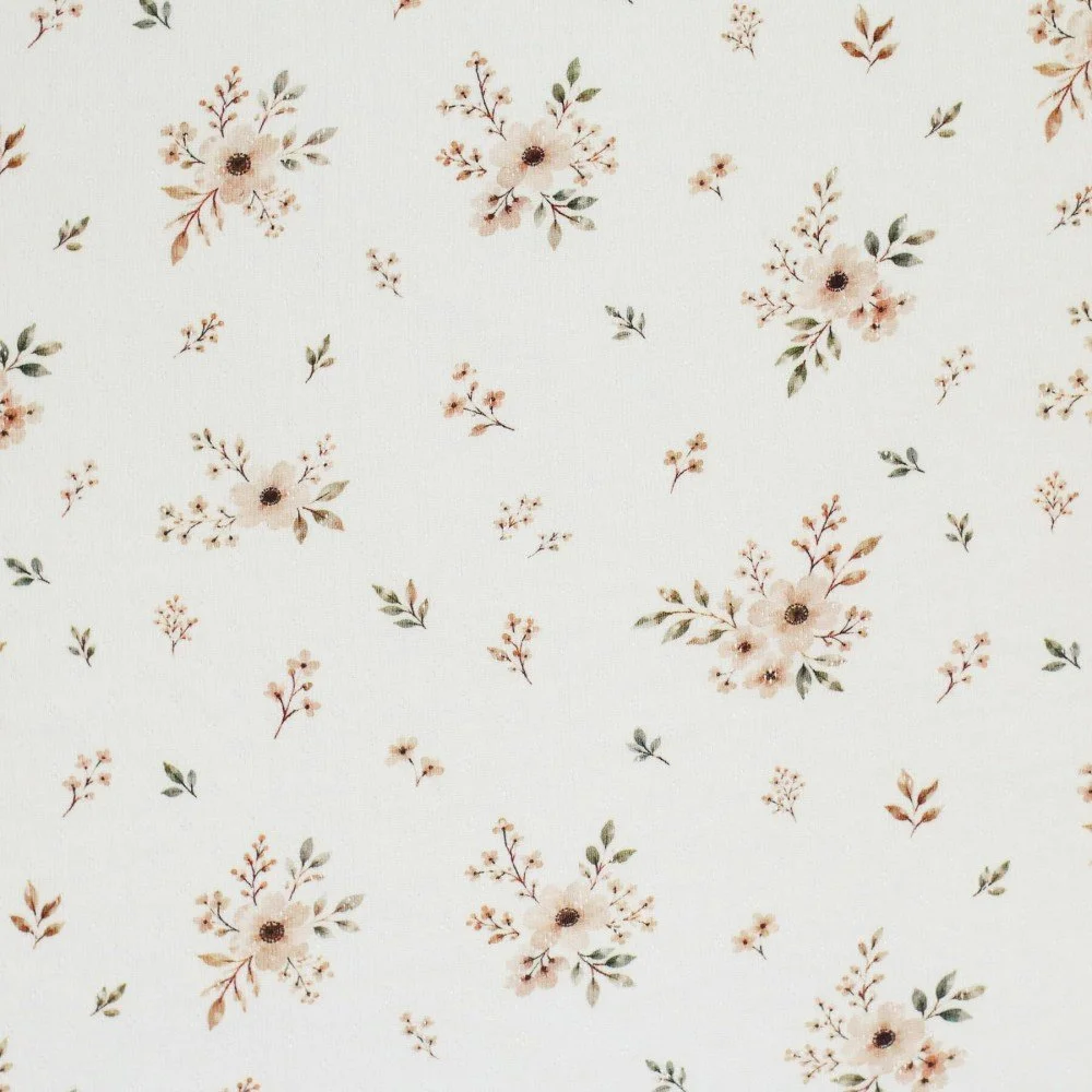 Pointelle Jersey Stof (Mini) - Naturel Bloemenboeket 