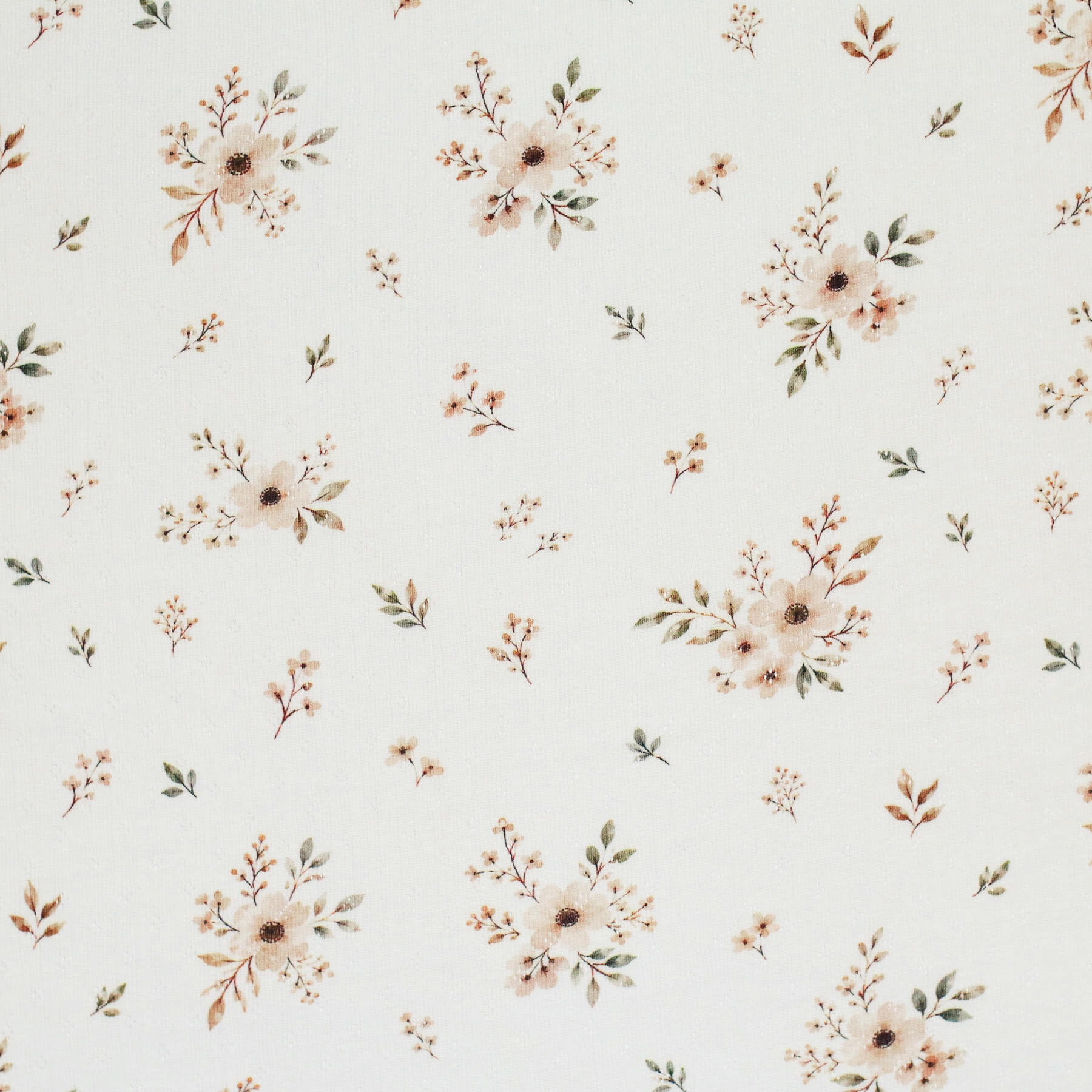 Pointelle Jersey Stof (Mini) - Naturel Bloemenboeket