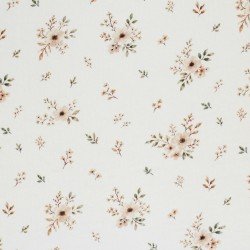 Tissu Jersey Pointoille (Mini) - Bouquet De Fleurs Naturel