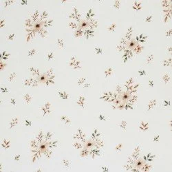 Pointelle Jersey Stof (Mini) - Naturel Bloemenboeket 