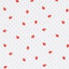 Tissu Jersey Pointoille (Mini) - Fraises