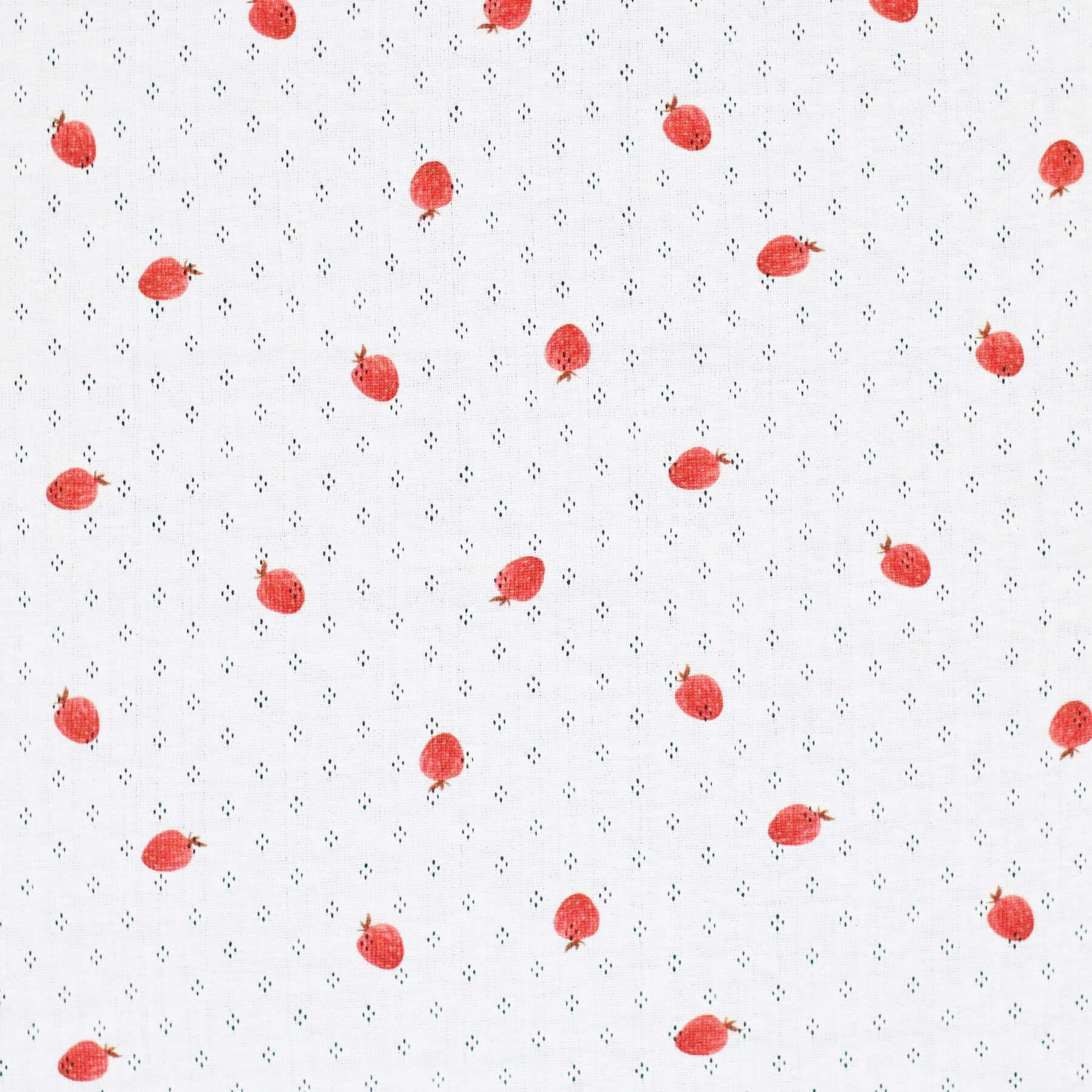 Pointelle Jersey Stof (Mini) - Aardbeien