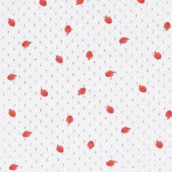 Tissu Jersey Pointoille (Mini) - Fraises