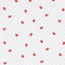 Pointelle Jersey Stof (Mini) - Aardbeien Pointelle Jersey Stof (Mini) - Aardbeien