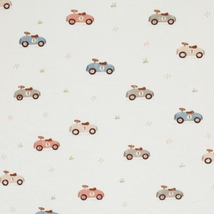 Tissu Jersey Pointoille (Mini) - Voiture Jouet - (Tissus Jersey)