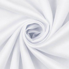 Tissu Popeline de Coton Satinée Blanc