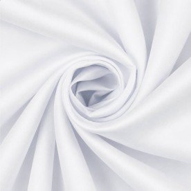Tissu Popeline de Coton Satinée Blanc