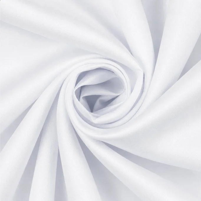 Poplin Satin Cotton Fabric White - (Deco Fabrics)