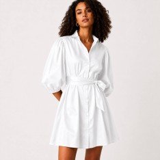 Poplin Satin Cotton Fabric White