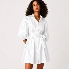 Poplin Satin Cotton Fabric White
