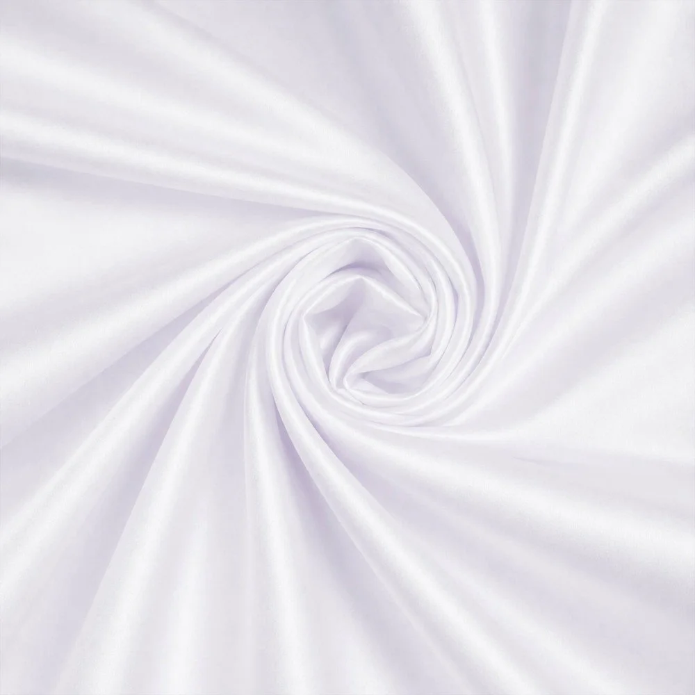 Tessuto Popeline di Cotone Raso Bianco