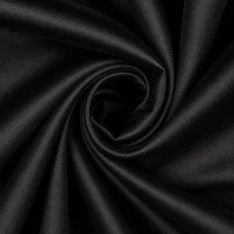 Poplin Satin Cotton Fabric Black