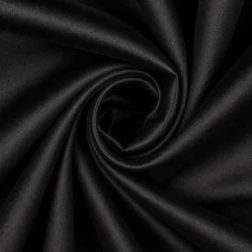 Baumwoll Satin Poplin Stoff Schwarz