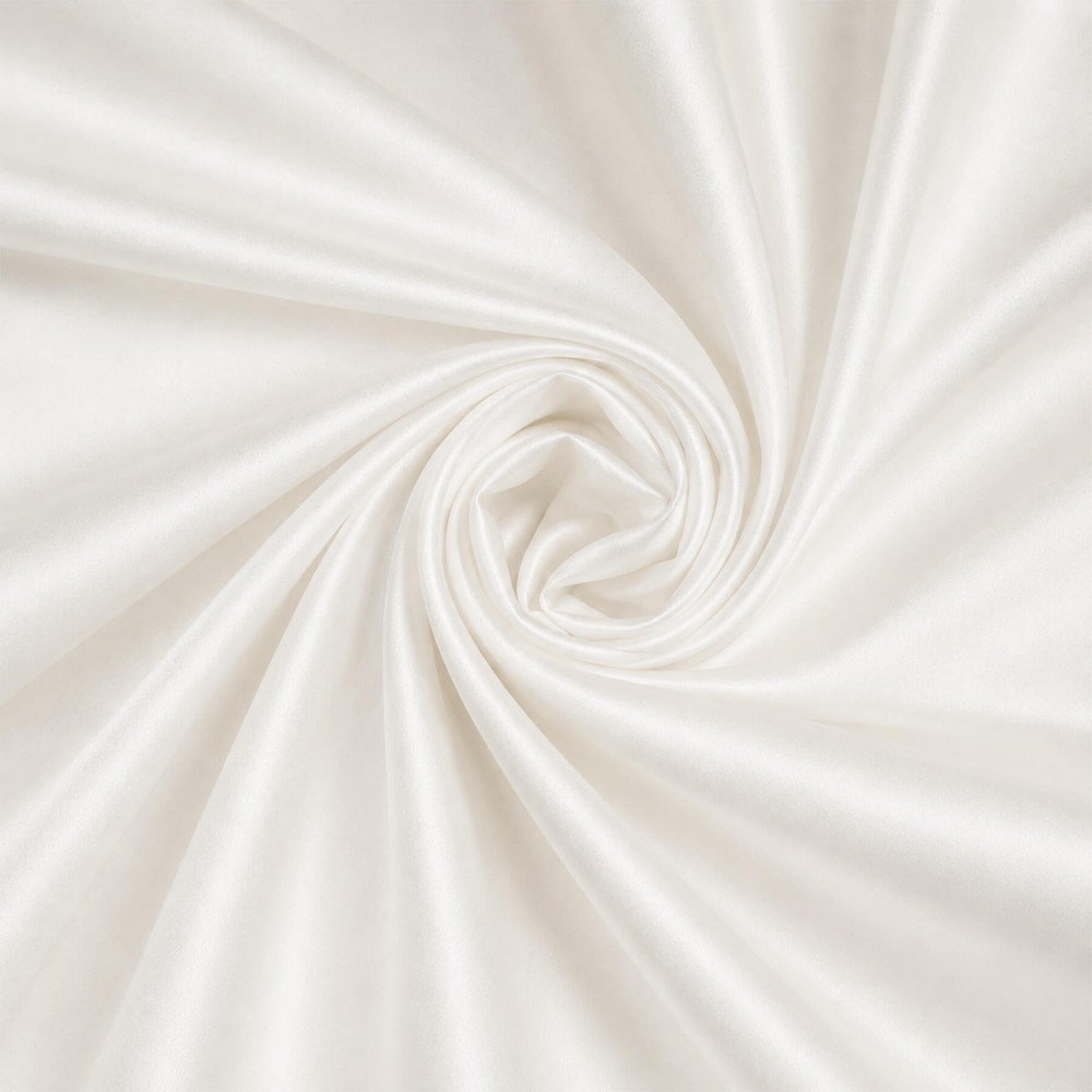 Poplin Satin Cotton Fabric Ecru