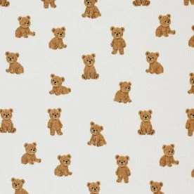Rippstrick Jersey Stoff - Kuschelbär