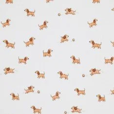 Rippstrick Jersey Stoff - Hunde Spielen Rippstrick Jersey Stoff - Hunde Spielen