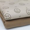 Rib Jersey Strikstof - Smiley Mørk Beige Rib Jersey Strikstof - Smiley Mørk Beige - (Jerseystoffer)