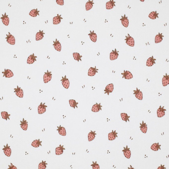 Rippstrick Jersey Stoff - Erdbeeren Lehm Rosa Rippstrick Jersey Stoff - Erdbeeren Lehm Rosa - (Jersey Stoffe)