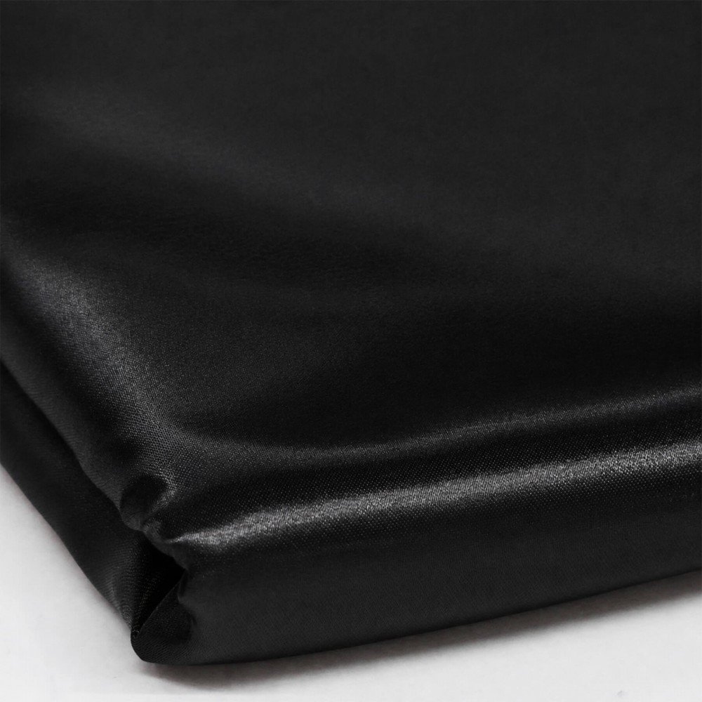 Polyester Satin Fabric 4 Meter Coupon Black Polyester Satin Fabric 4 Meter Coupon Black