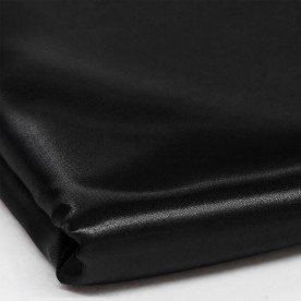 Polyester Satin Fabric 4 Meter Coupon Black