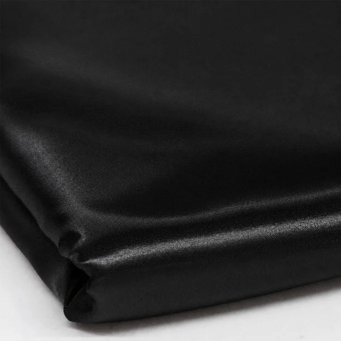 Polyester Satin Fabric 4 Meter Coupon Black Polyester Satin Fabr 4 Meter Coupon Black - (Cheap Fabrics)