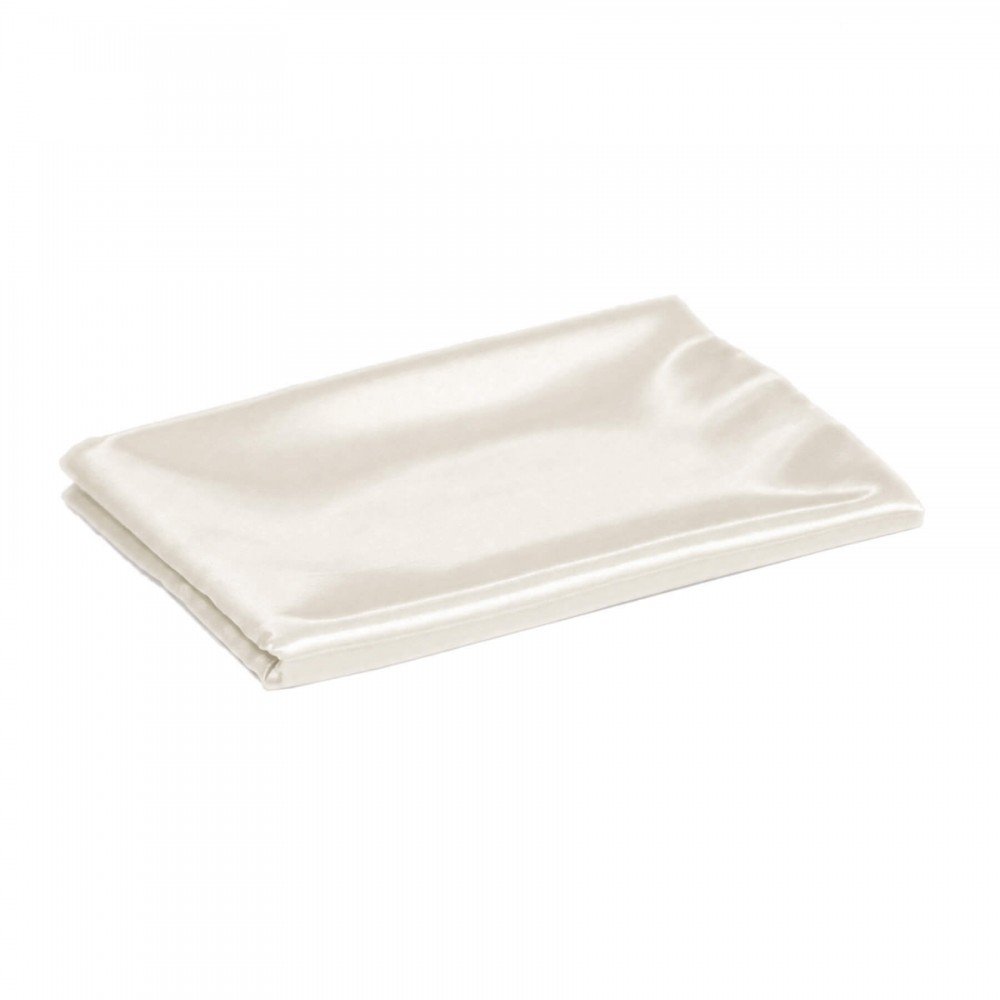 Polyester Satin Fabric 4 Meter Coupon Ecru