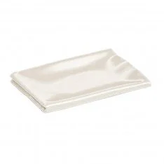 Polyester Satin Fabric 4 Meter Coupon Ecru
