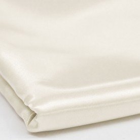 Polyester Satin Fabric 4 Meter Coupon Ecru