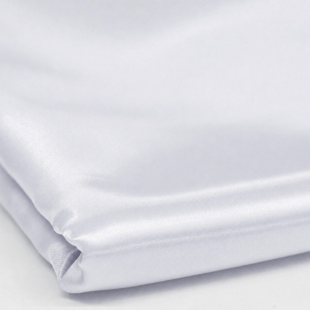 Polyester Satin Fabric 4 Meter Coupon White Polyester Satin Fabric 4 Meter Coupon White