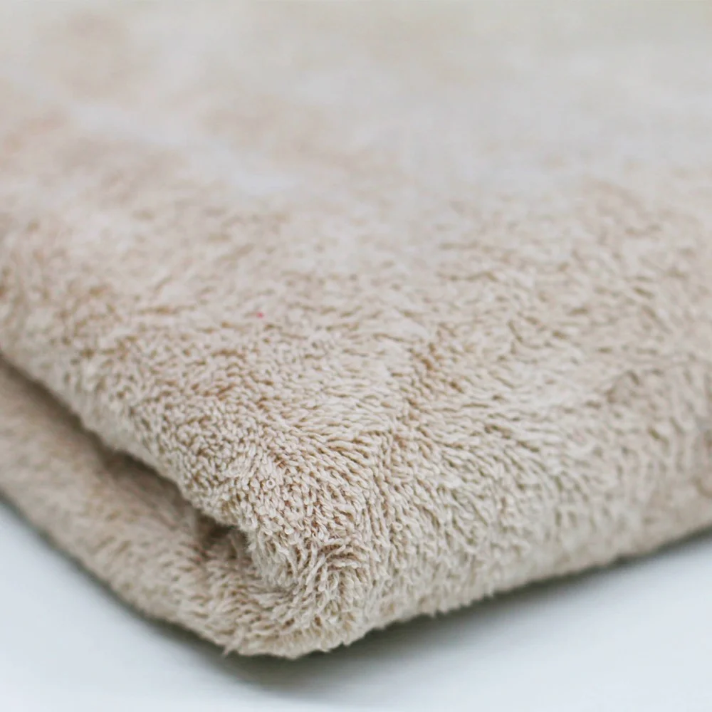 Frotté Stof 2 Meter Stofrester Lys Beige 150 cm 350g/m2 Frotté Stof 2 Meter Stofrester Lys Beige - (Stof Metervare)